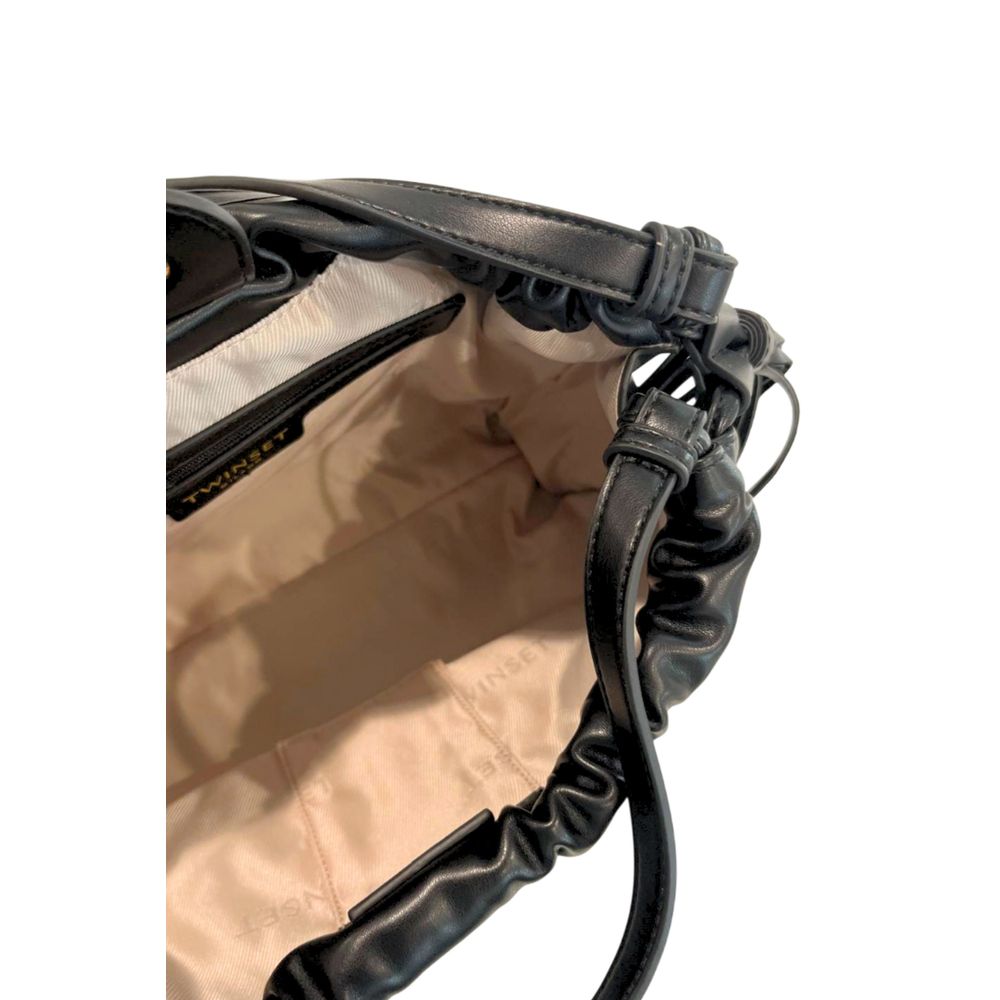 Twinset Black PU Women Shoulder Bag - Chic & Elegant Design