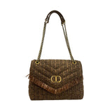 Sac à bandoulière en polypropylène marron Twinset