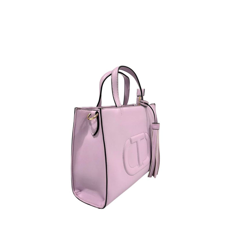 Twinset Multicolor Polyethylene Shoulder Bag with Fringe Detail