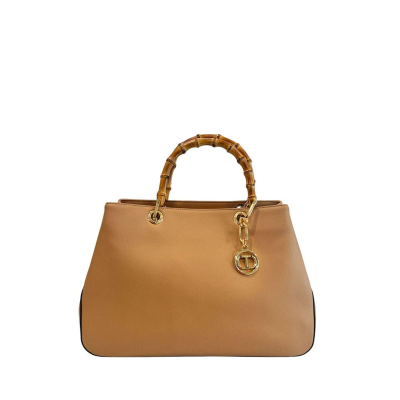 Twinset Brown PU Women Handbag - Chic & Functional Accessory