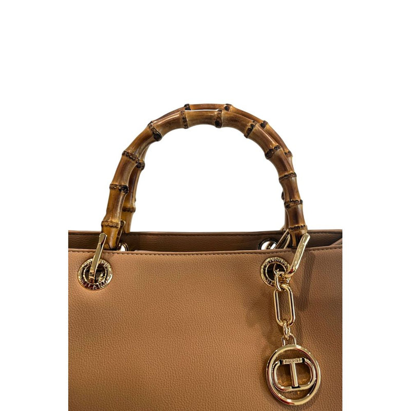 Twinset Brown PU Women Handbag - Chic & Functional Accessory
