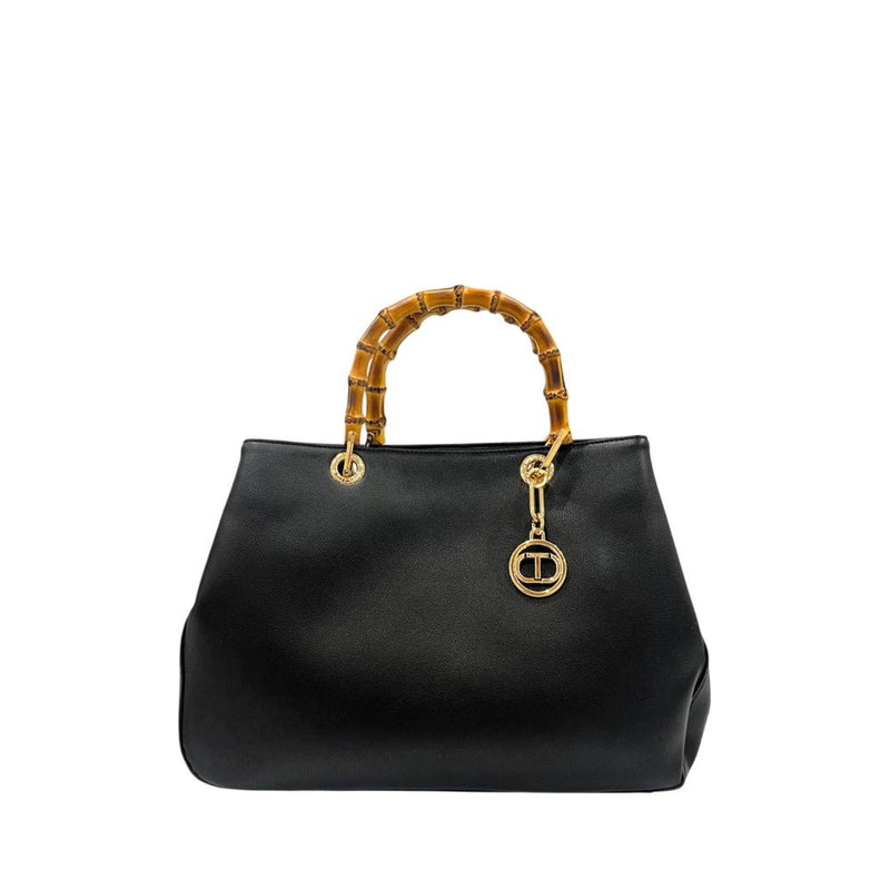 Twinset Black PU Handbag for Women - Elegant & Versatile