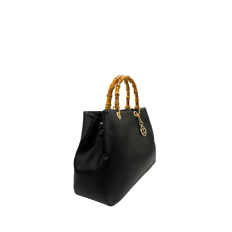 Twinset Black PU Handbag for Women - Elegant & Versatile