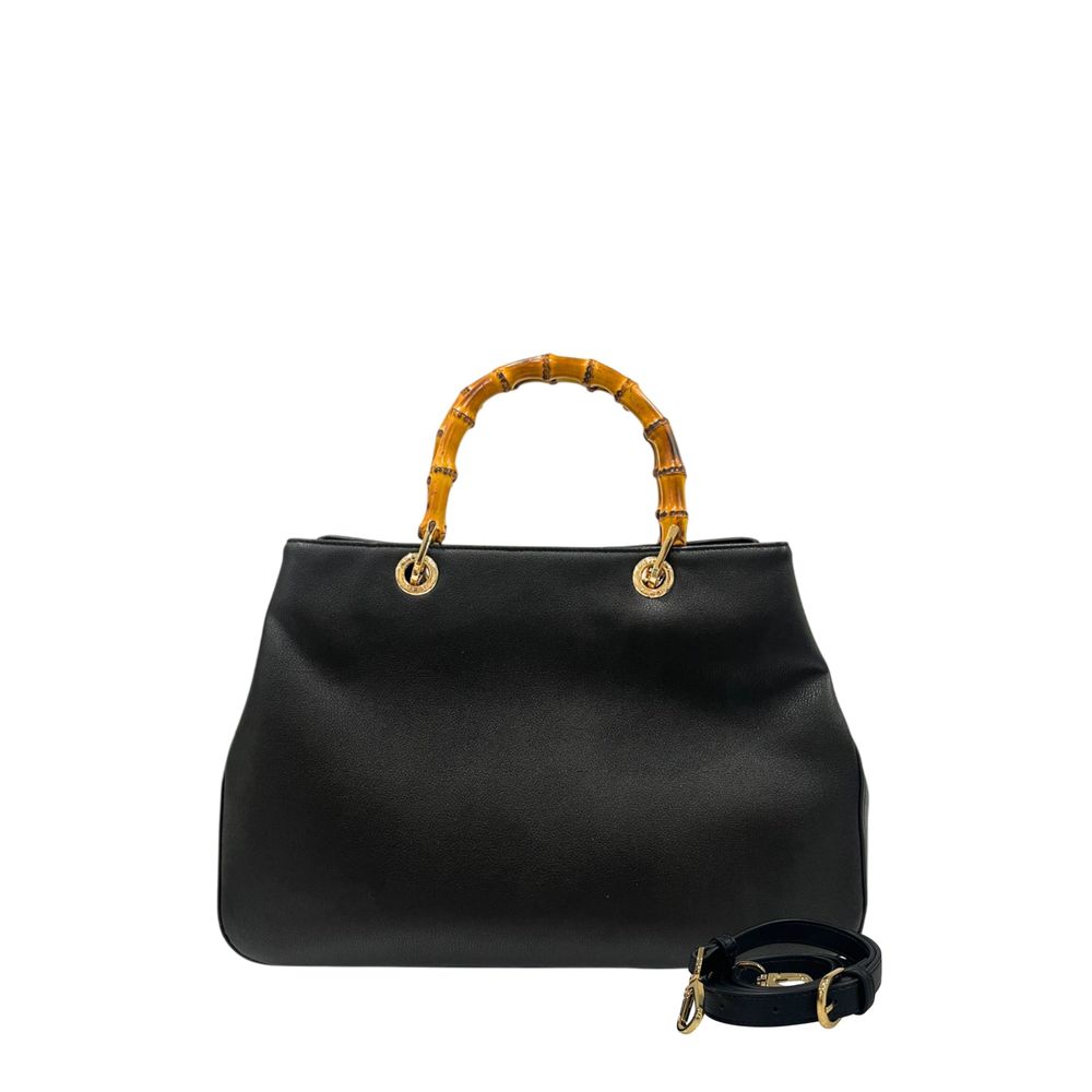 Twinset Black PU Handbag for Women - Elegant & Versatile
