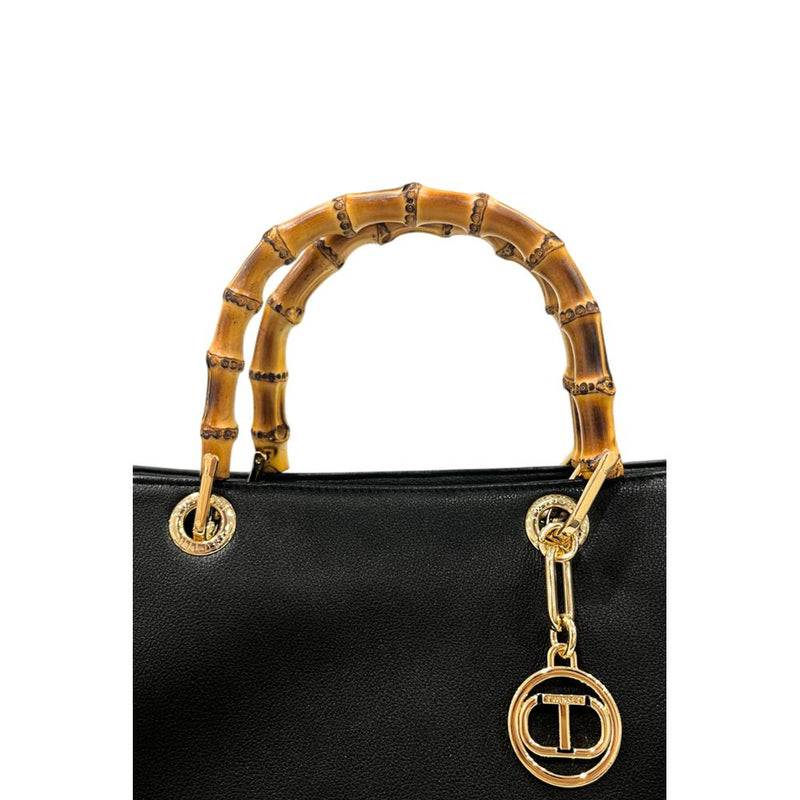 Twinset Black PU Handbag for Women - Elegant & Versatile