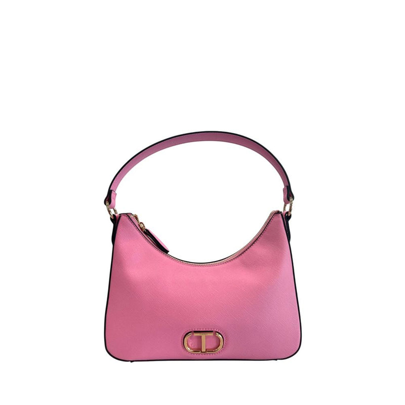 Twinset Pink PU Women Shoulder Bag - Chic and Functional