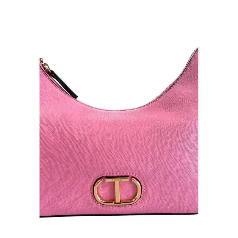 Twinset Pink PU Women Shoulder Bag - Chic and Functional