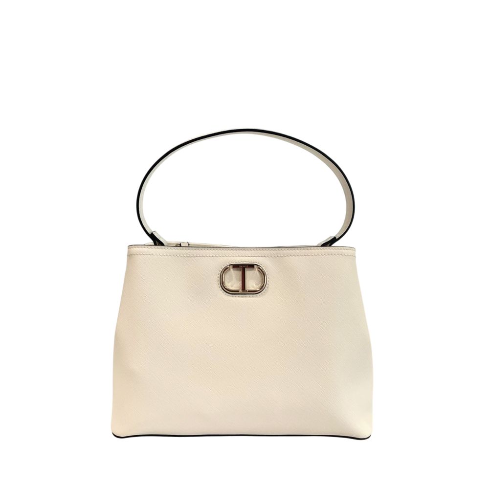 Twinset White PU Women Handbag - Chic Elegance