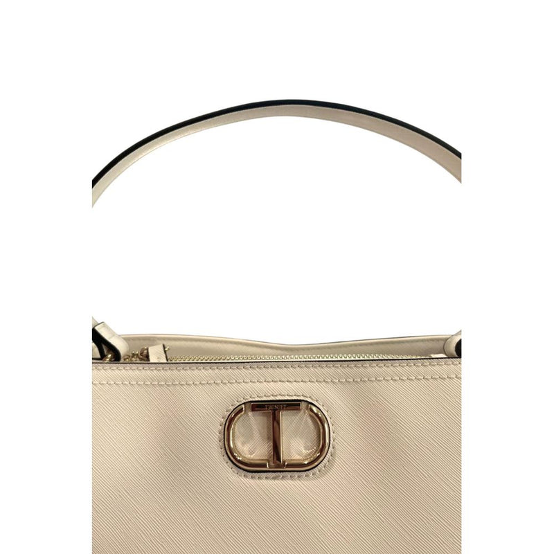Twinset White PU Women Handbag - Chic Elegance