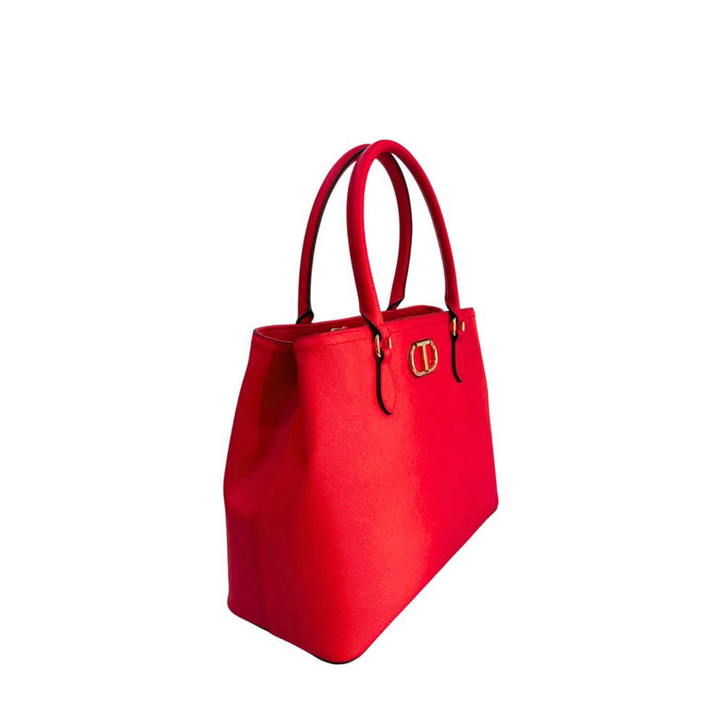 Twinset White PU Handbag for Women - Chic and Practical