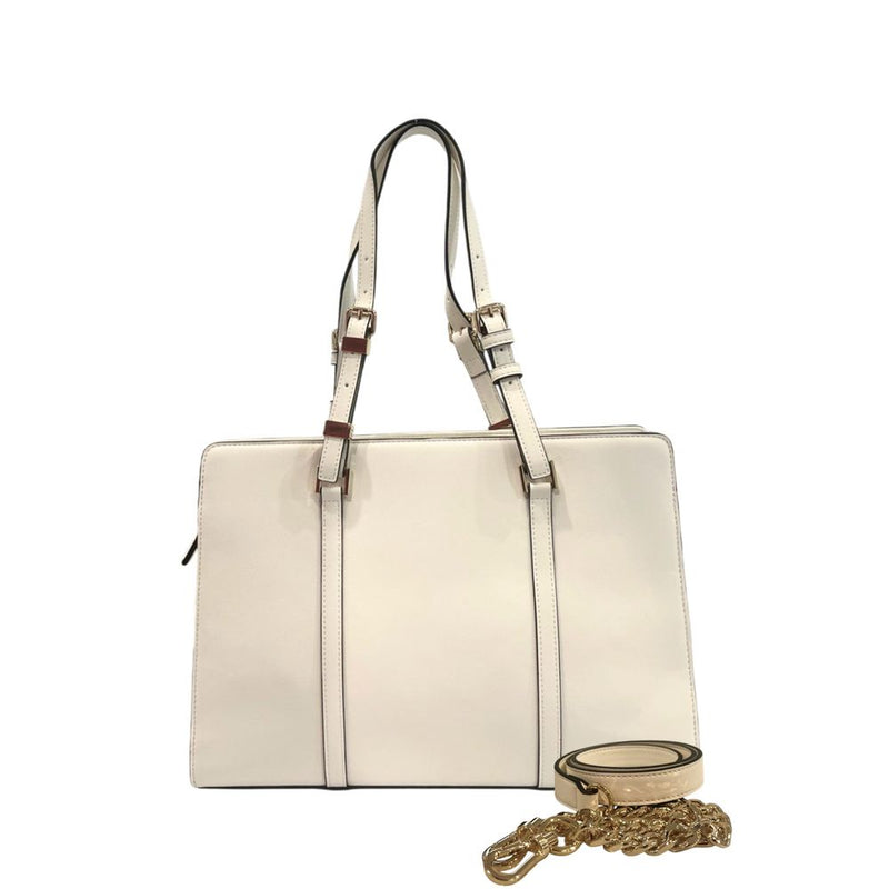 Twinset White PU Women Shoulder Bag - Modern Elegance