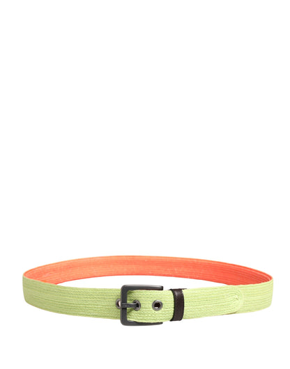 Malo Groen Oranje Gevlochten Metalen Gesp Taille Riem