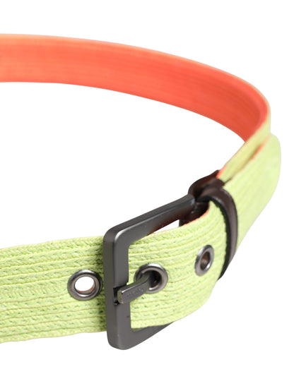 Malo Groen Oranje Gevlochten Metalen Gesp Taille Riem