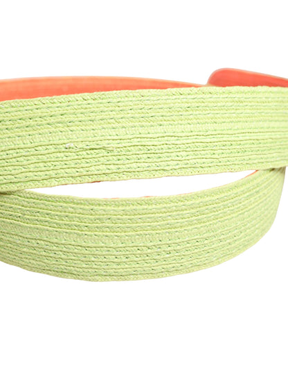 Malo Groen Oranje Gevlochten Metalen Gesp Taille Riem