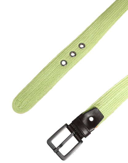 Malo Groen Oranje Gevlochten Metalen Gesp Taille Riem