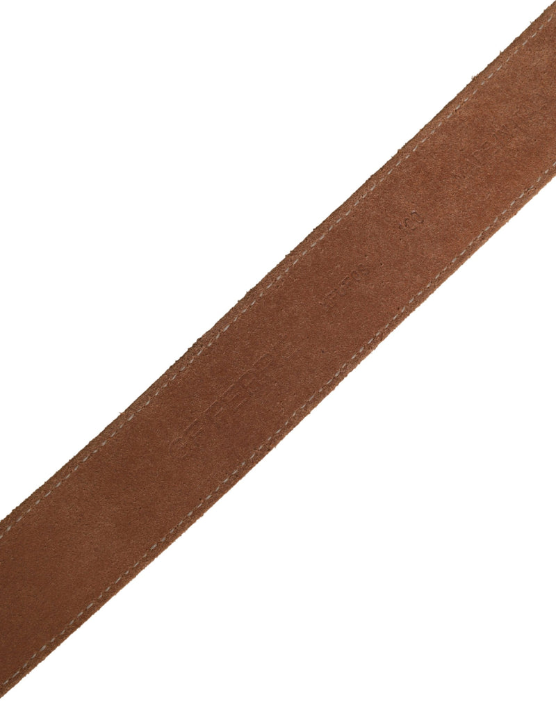 GF Ferre Men Beige Canvas Belt with Silver Metal Buckle