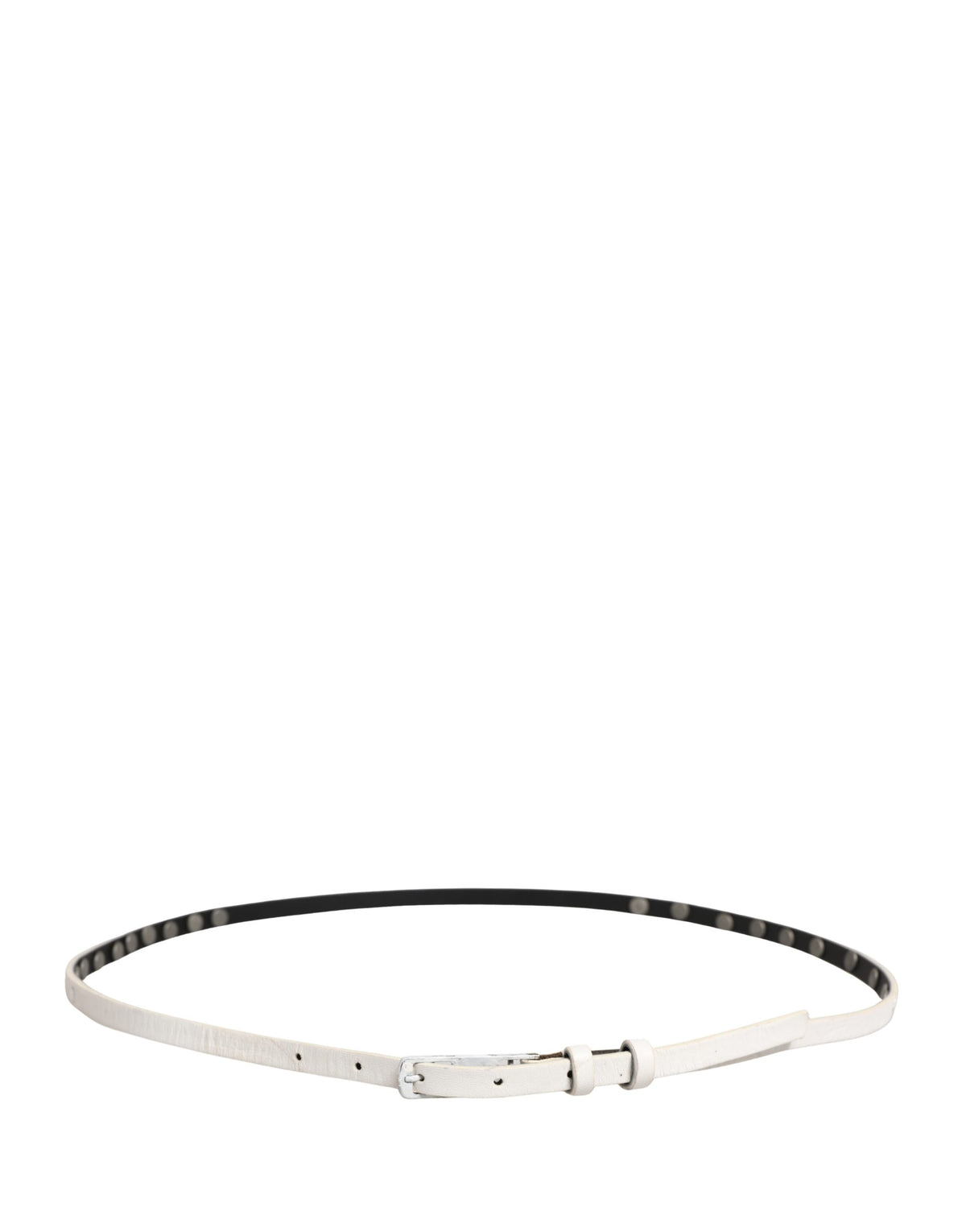 Costume National Witte Leren Studded Cintura Riem