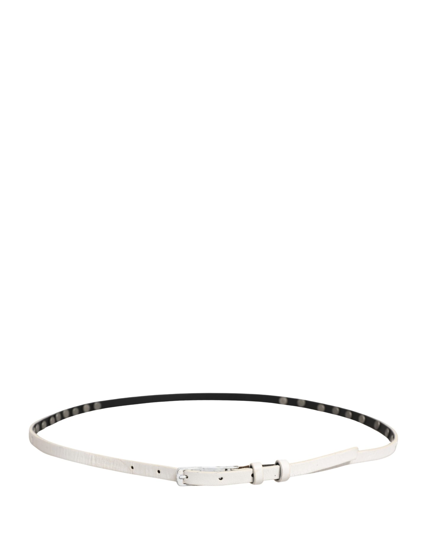 Ceinture en cuir blanc clouté Costume National
