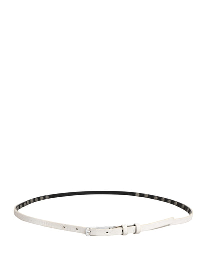 Ceinture en cuir blanc clouté Costume National
