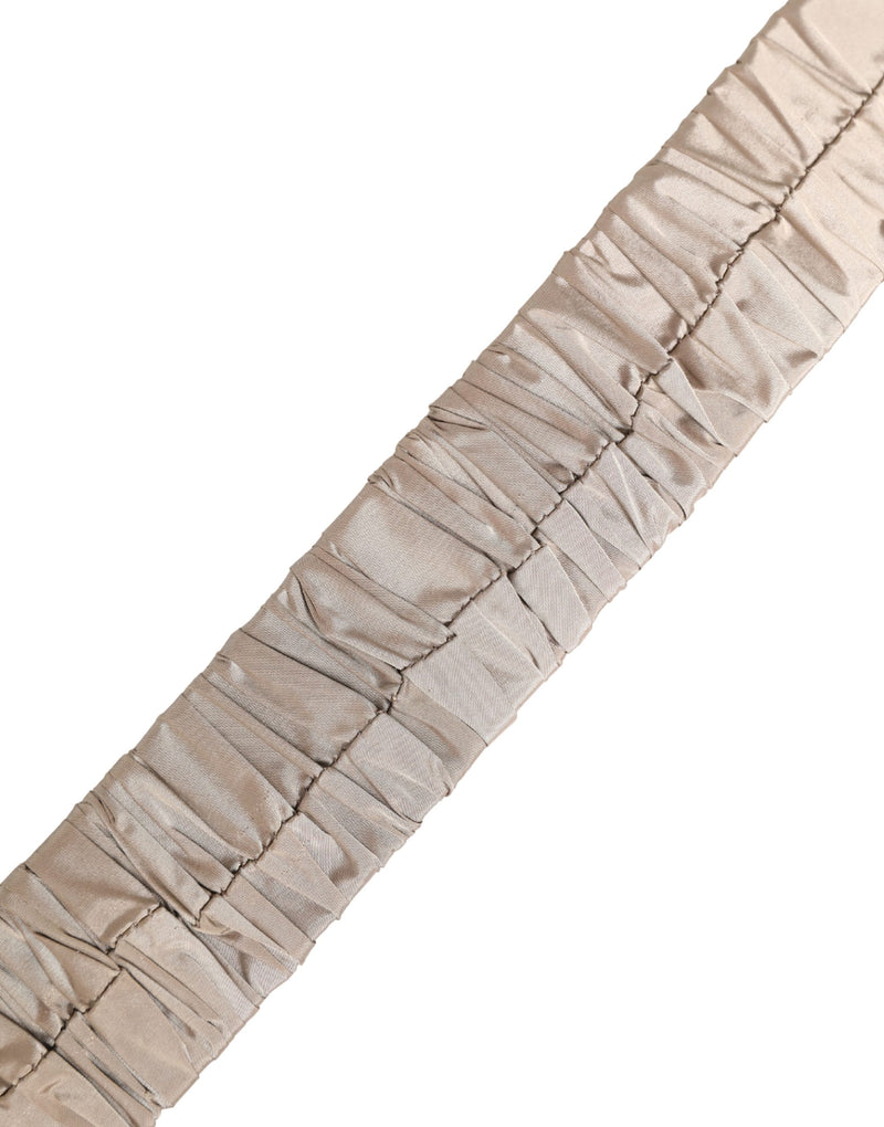 GF Ferre Women Beige Waist Belt with Silver Metal Buckle