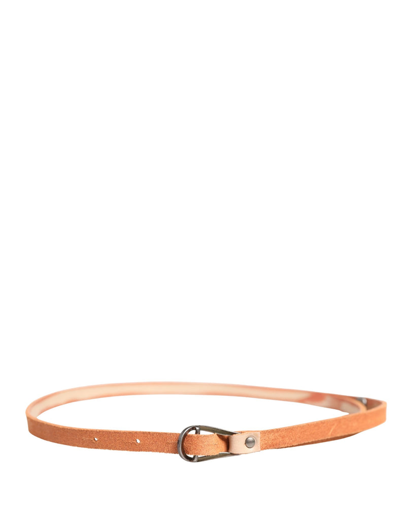Ceinture Skinny Femme Orange avec Boucle Métallique Argent Scervino Street