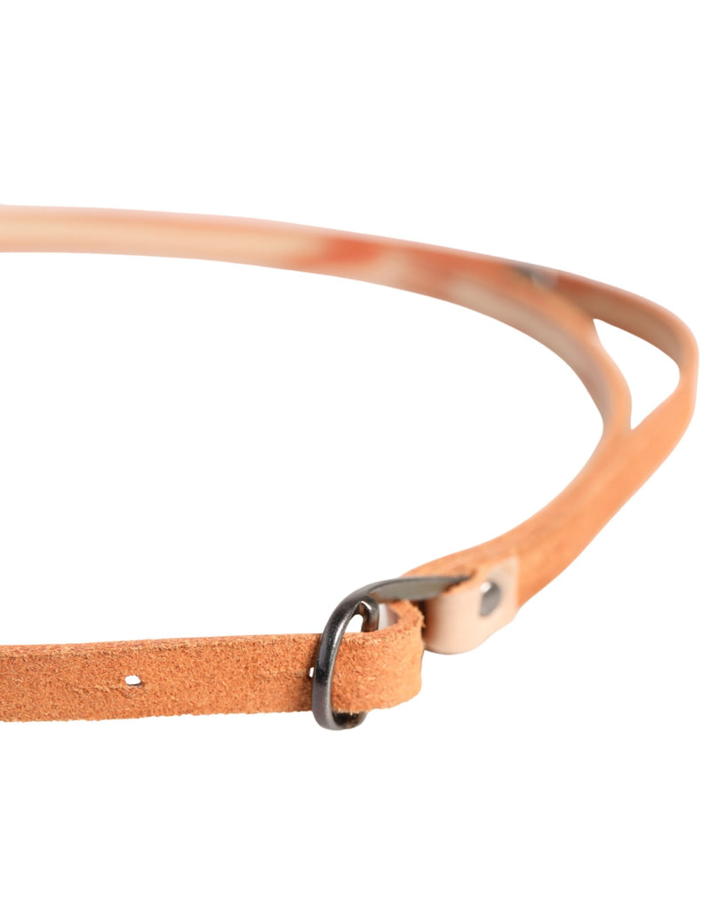 Ceinture Skinny Femme Orange avec Boucle Métallique Argent Scervino Street