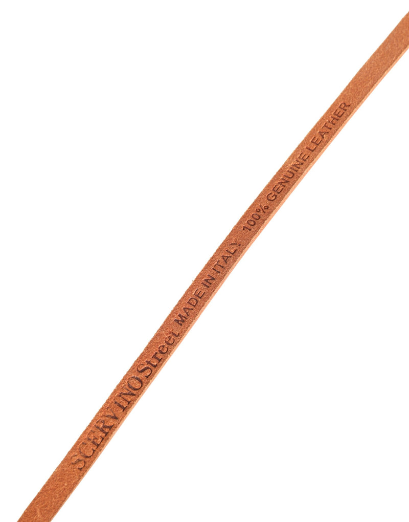 Ceinture Skinny Femme Orange avec Boucle Métallique Argent Scervino Street