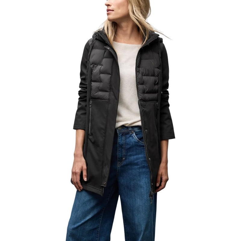 Street One Mat Mix Softshell Veste Puffer Femme Noir