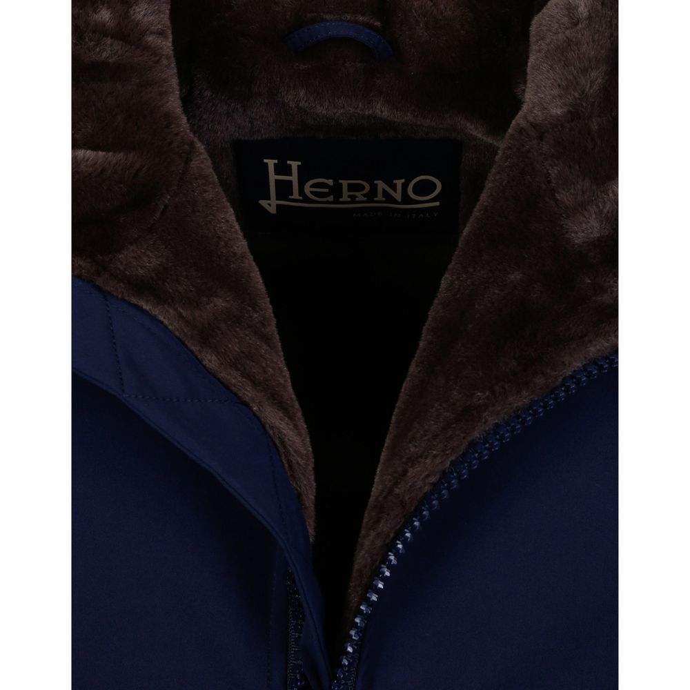Herno Blauwe Polyamide Jas