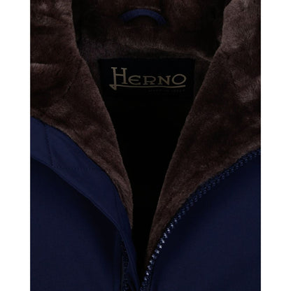Herno Blauwe Polyamide Jas