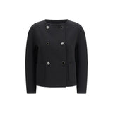 Max Mara Black Triacetate Full-Length Jacket for Women