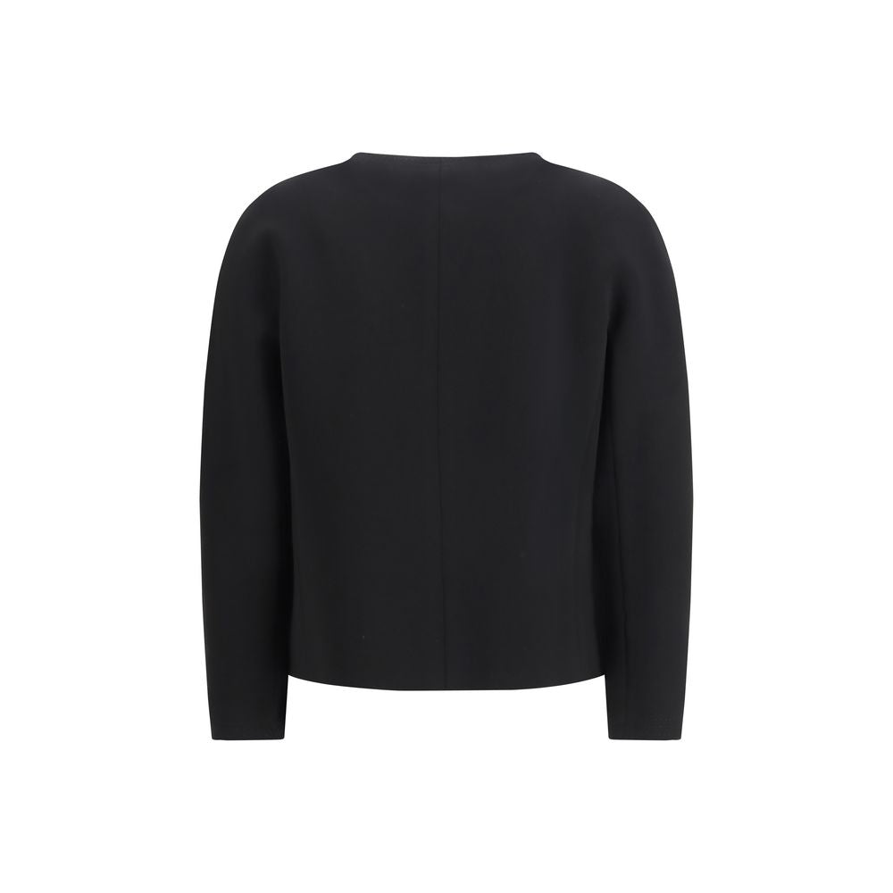 Max Mara Black Triacetate Full-Length Jacket for Women