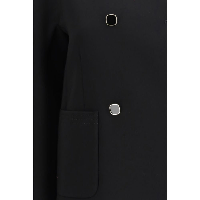 Max Mara Black Triacetate Full-Length Jacket for Women