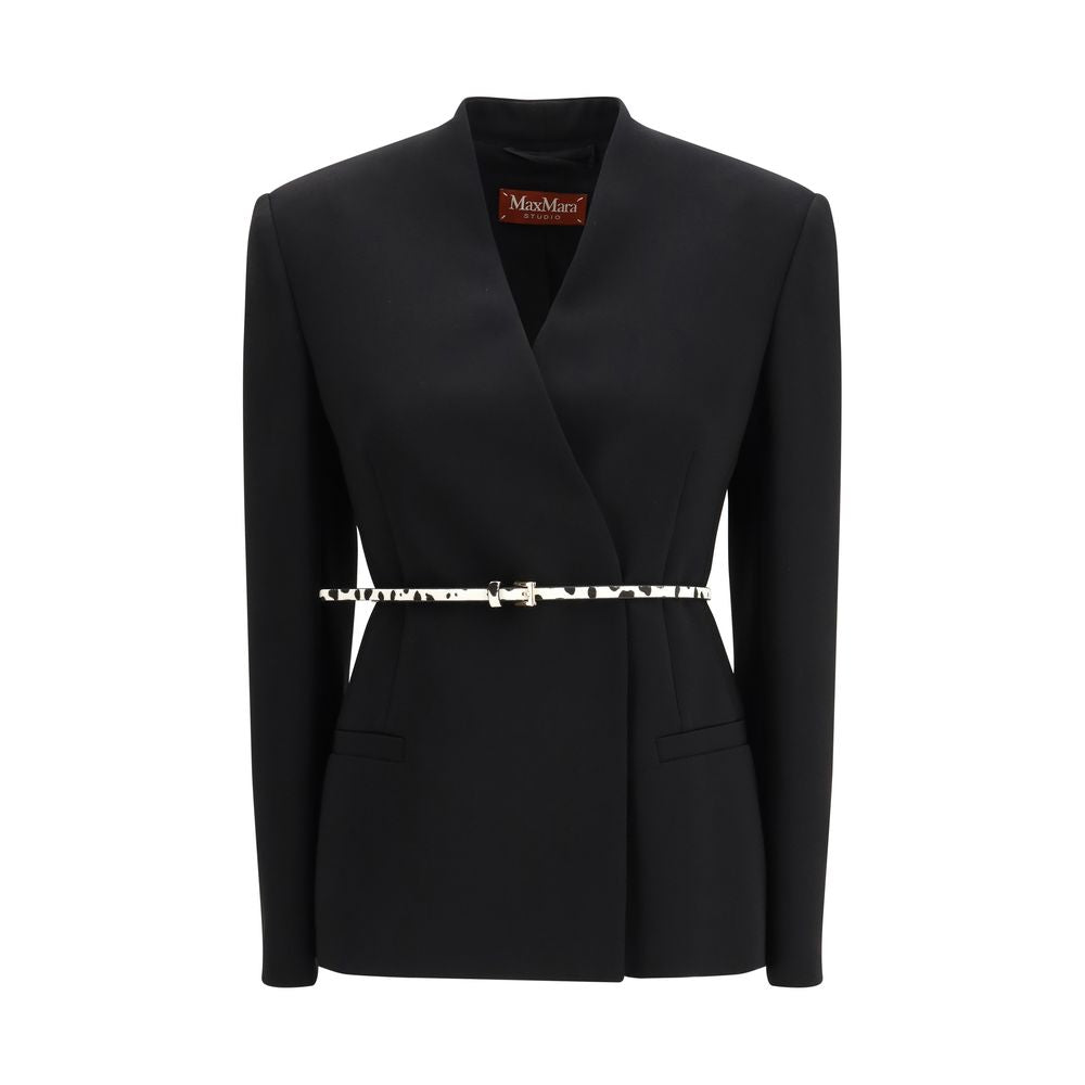 Manteau en triacétate noir Max Mara