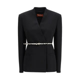 Manteau en triacétate noir Max Mara