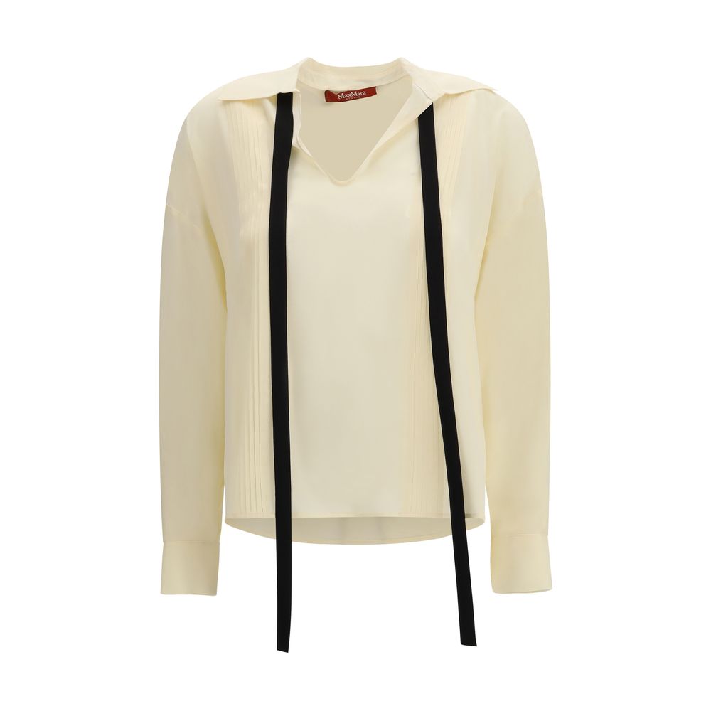 Max Mara Beige Silk Blouse - Elegant Women's Shirt