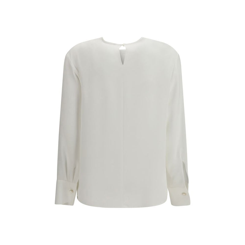 Max Mara White Triacetate Blouse - Sophisticated Women's Top