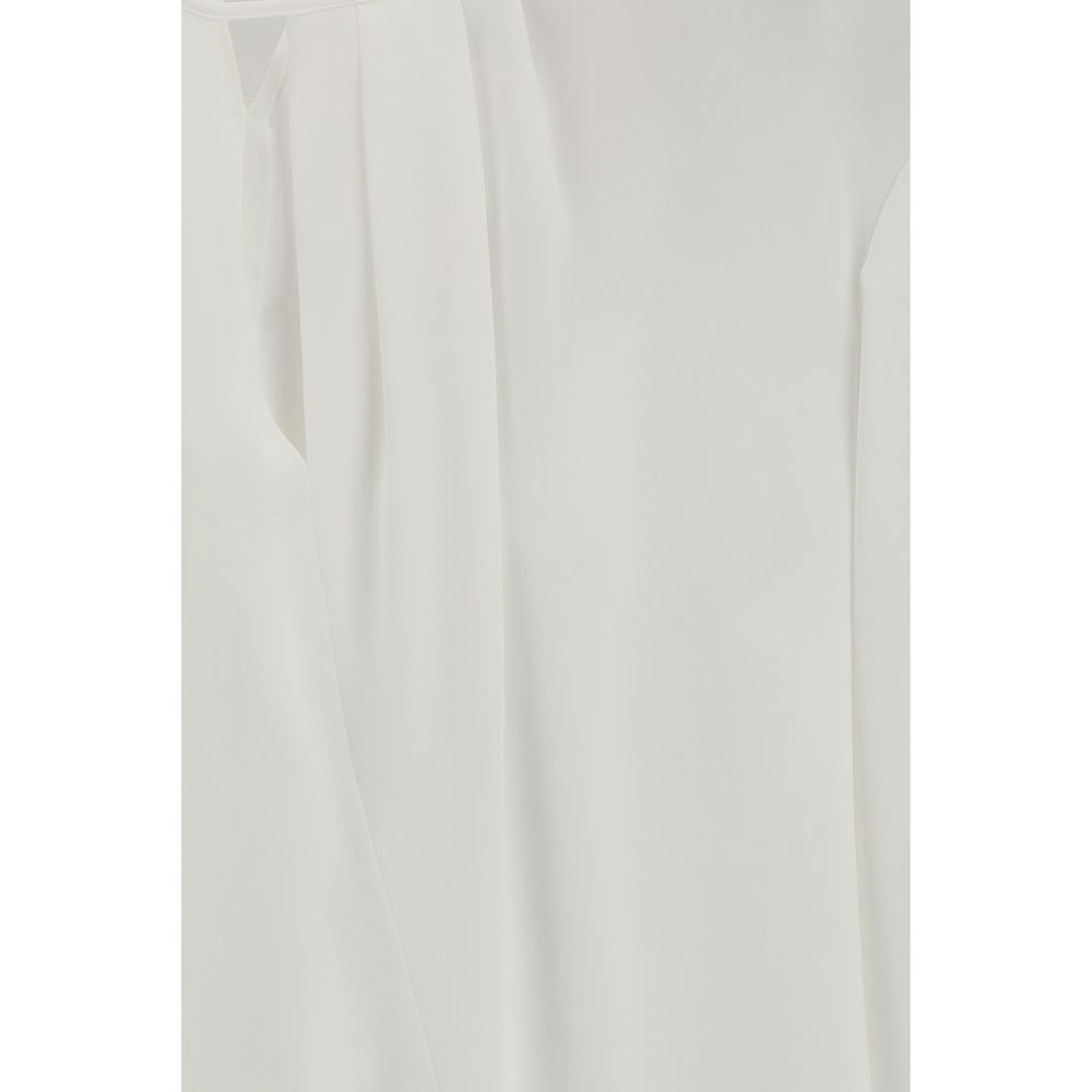 Max Mara White Triacetate Blouse - Sophisticated Women's Top