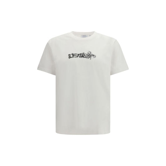 Off-White White Cotton T-Shirt - Heraldic Threshold Arrows