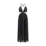 Zimmermann Black Viscose Long Dress - Daylight Braid Trim
