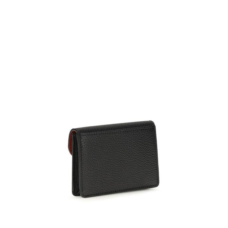 Ferragamo Black Calf Leather Bos Taurus Wallet - Elegant Accessory
