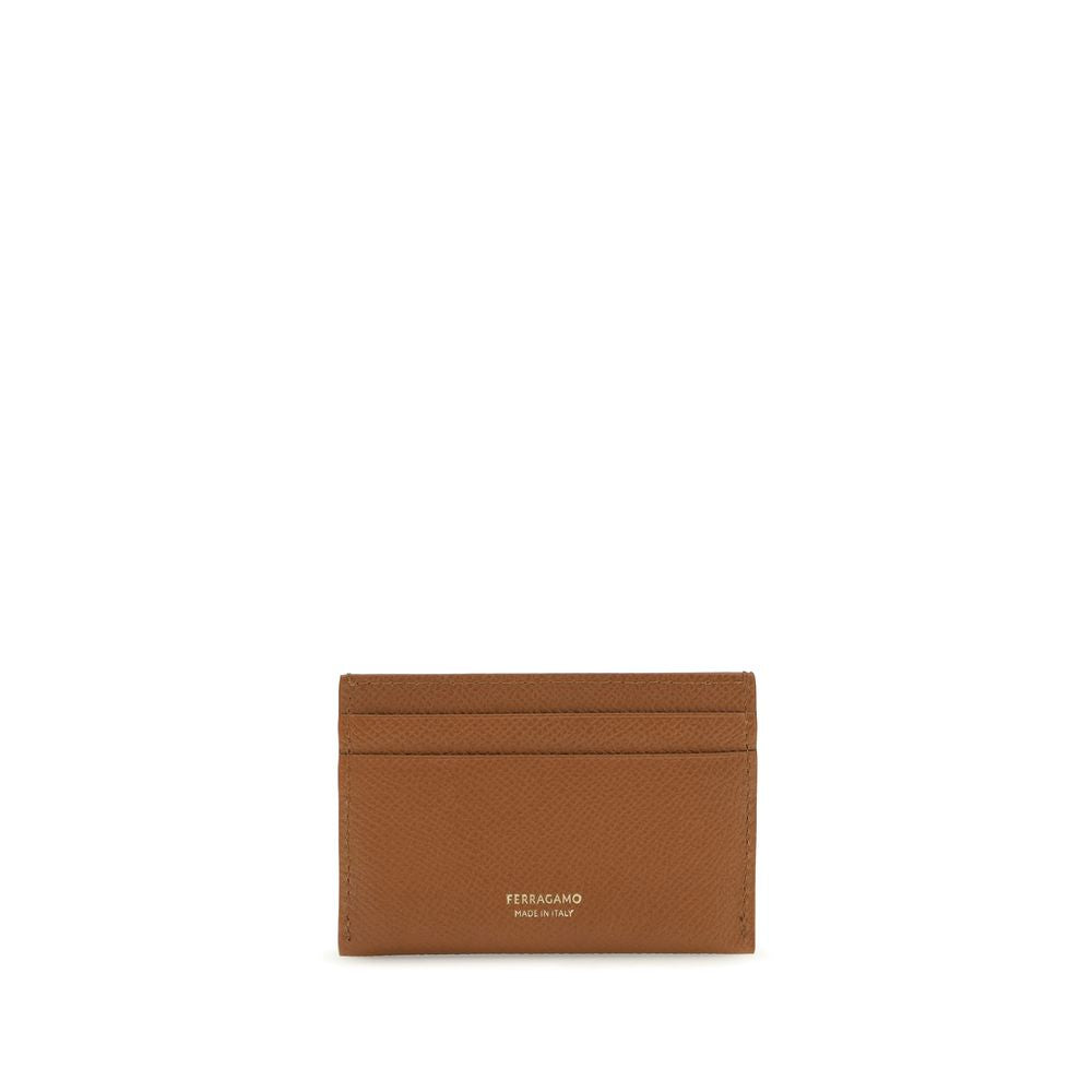 Ferragamo Brown Calf Leather Bos Taurus Wallet - Elegant & Functional