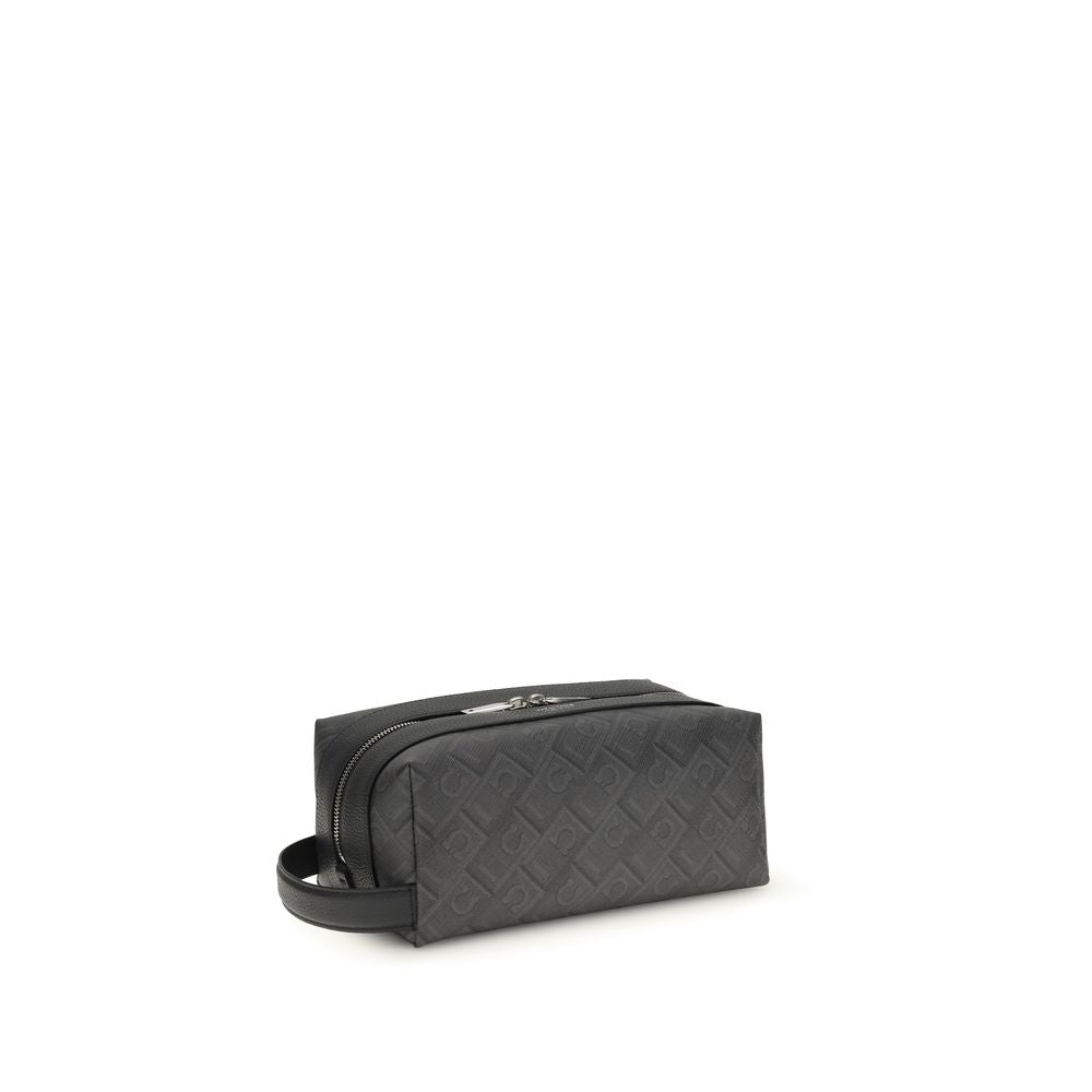 Sac à main Ferragamo Bos Taurus en cuir de veau noir