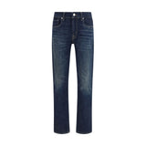 7FOR Black Cotton Flared Jeans - Modern Fit for Stylish Comfort