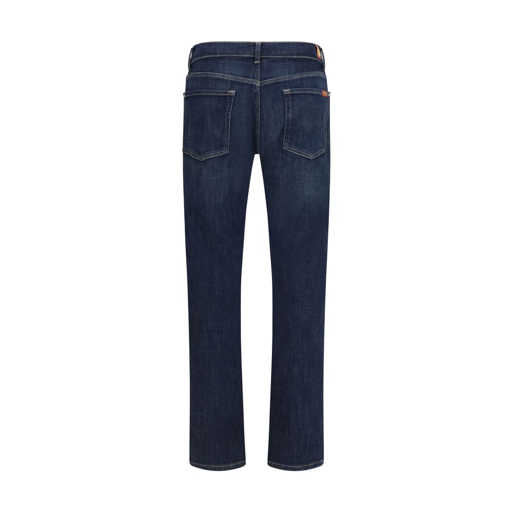 7FOR Black Cotton Flared Jeans - Modern Fit for Stylish Comfort