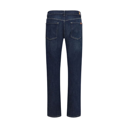 7FOR Zwarte katoenen flared jeans