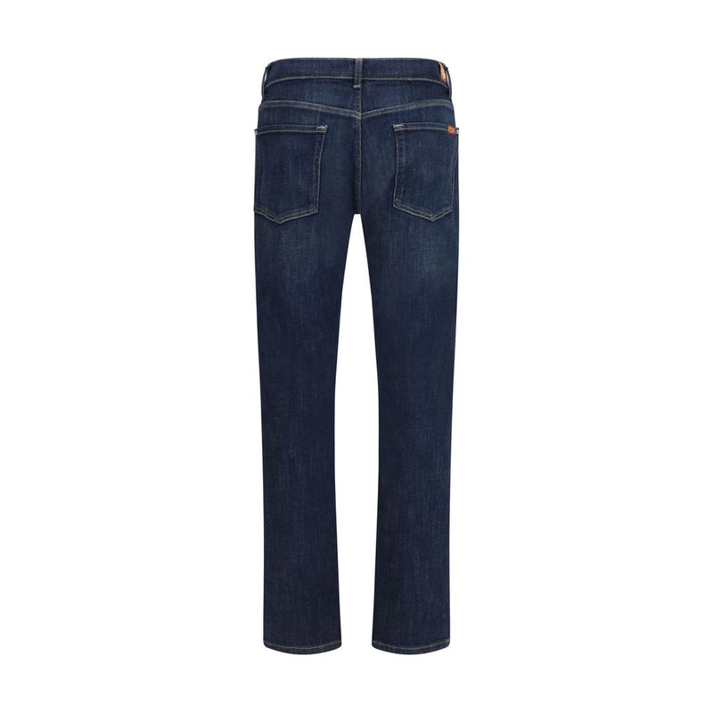 7FOR Zwarte katoenen flared jeans