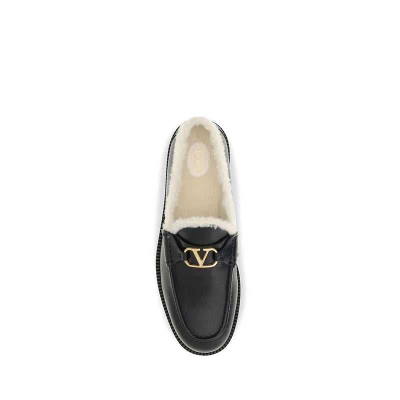 Mocassins à enfiler Valentino Garavani Bos Taurus en cuir de veau noir