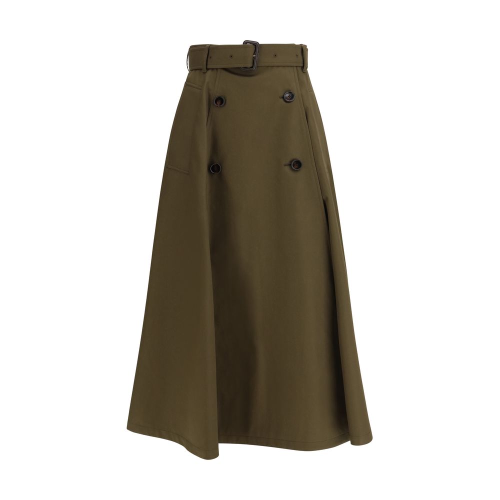 Burberry Bicolor Cotton Midi Skirt - Stylish & Functional