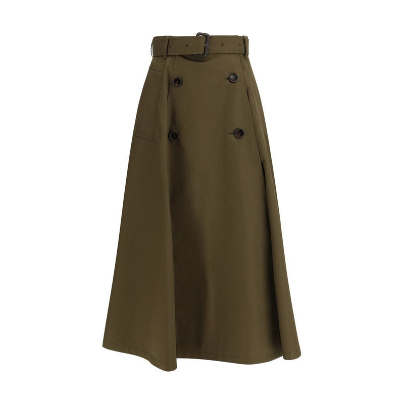 Burberry Bicolor Cotton Midi Skirt - Stylish & Functional